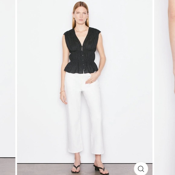 Frame - Le Jane Crop in Rumpled Blanc- Size 27 NWT - Picture 2 of 6